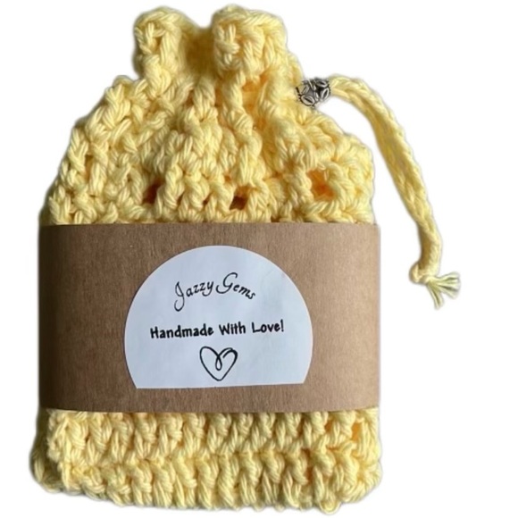 Soap Saver Bag & Washcloth Set Hand Crafted Crochet - 100% Cotton -CHOOSE COLOR! - Picture 4 of 12